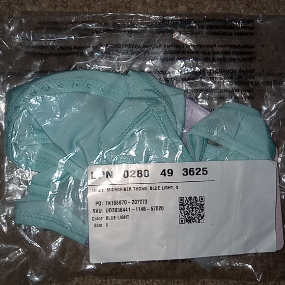 Savage "X" Fenty- light blue/Mint Green Microfiber T-Shirt Bra & Thong-36DD/S - Picture 8 of 8